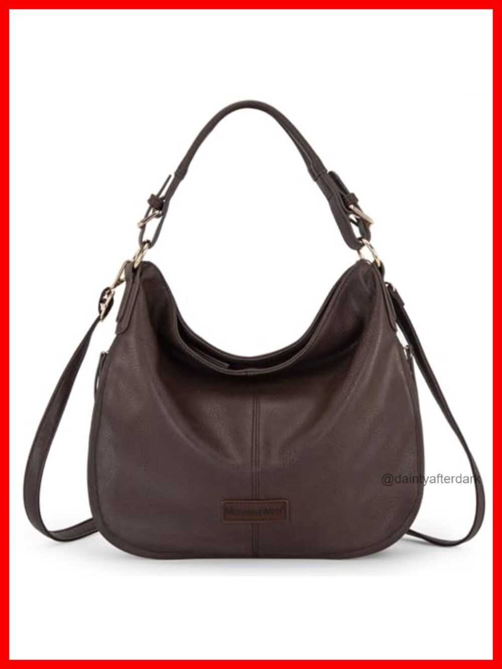 Hobo Shoulder Bag Women Vegan Leather Crossbody Expandable Handbag